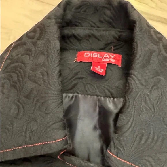 Vintage-Abstract Fuzzy Inlay Pieced Jacket Coat-Y2K-S - Picture 2 of 8